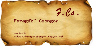 Faragó Csongor névjegykártya