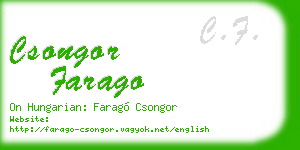 csongor farago business card